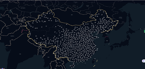 百度地图空气质量数字聚合可视化等值面无极低码