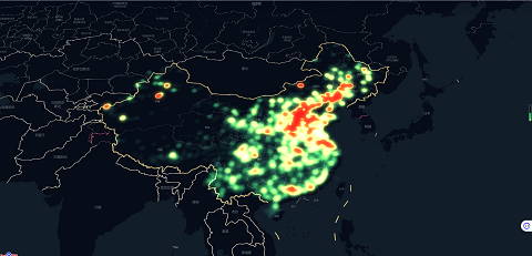 百度地图全国实时空气质量可视化等值面无极低码