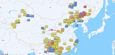 百度地图全国预警地图可视化无极低码